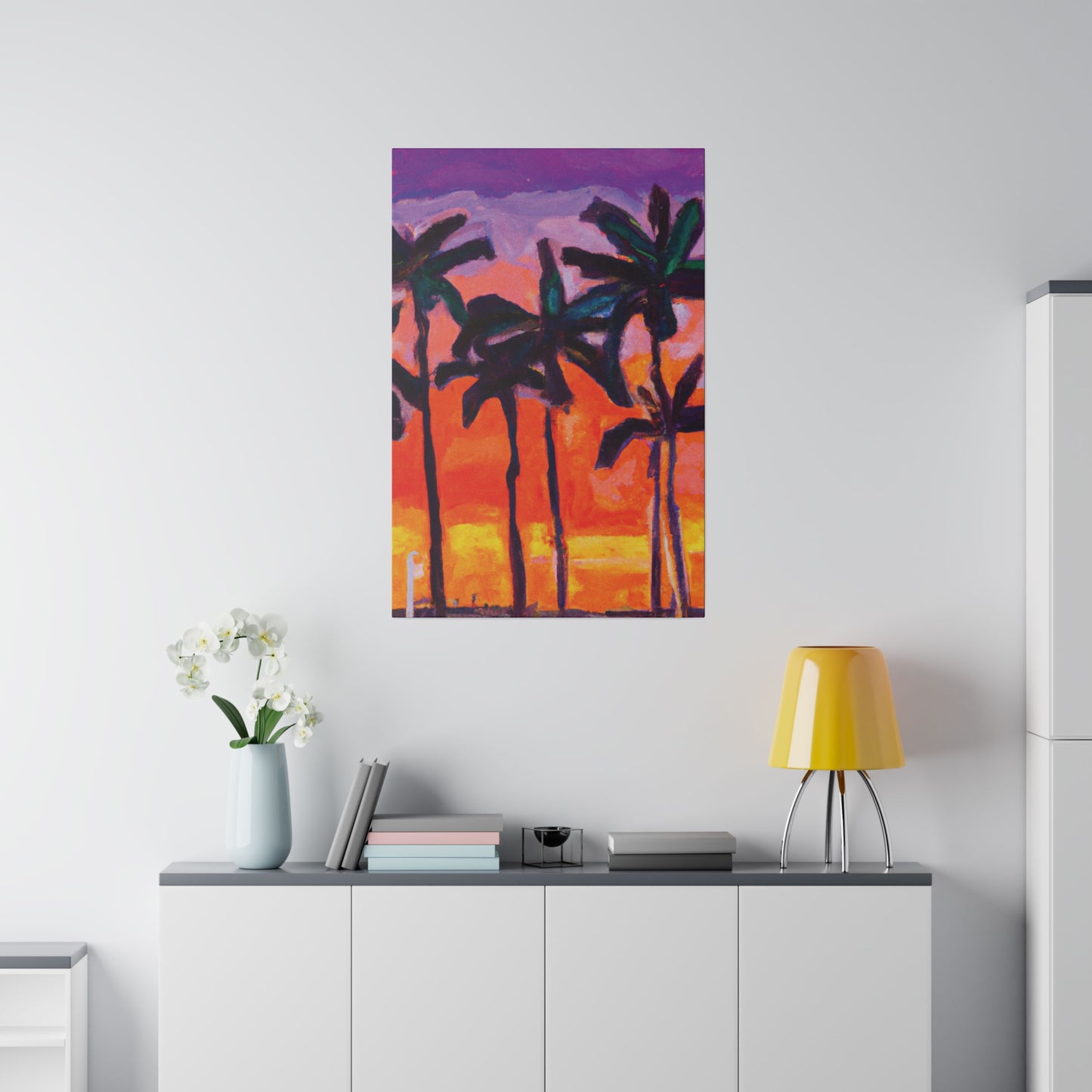 5618V - Miami Beach Sunset Painting Print | Miami | Beach | Sunset | Poster | Home Decor | Wall Art | Canvas