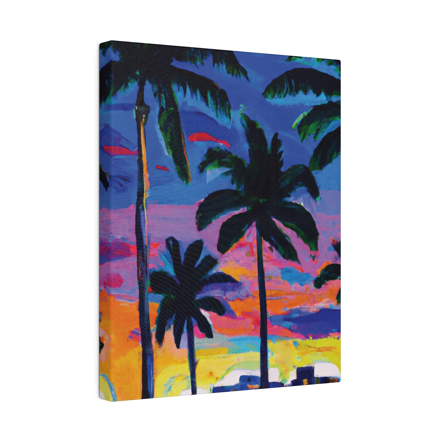 4621L - Miami Beach Sunset Painting Print | Miami | Beach | Sunset | Poster | Home Decor | Wall Art | Canvas