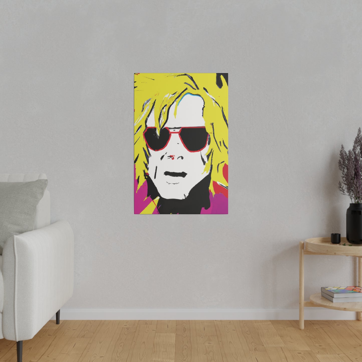 8476J - Rockstar Painting Print | Face | Abstract | Poster | Home Decor | Wall Art | Music Art | Canvas