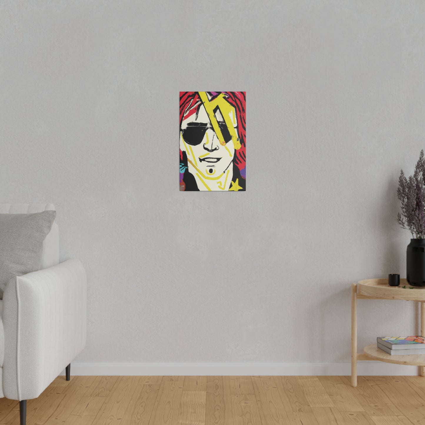 7106Z - Rockstar Painting Print | Face | Abstract | Poster | Home Decor | Wall Art | Music Art | Canvas