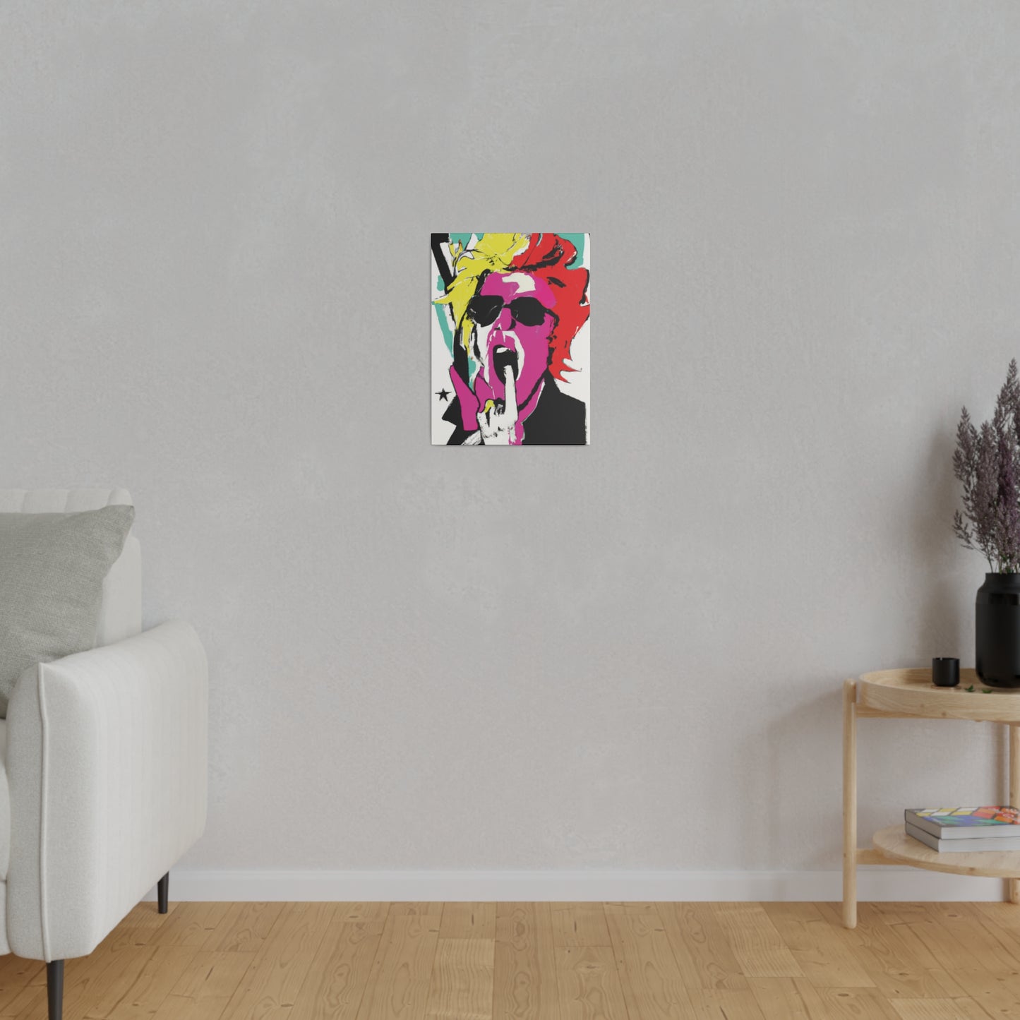 4598A - Rockstar Painting Print | Face | Abstract | Poster | Home Decor | Wall Art | Music Art | Canvas