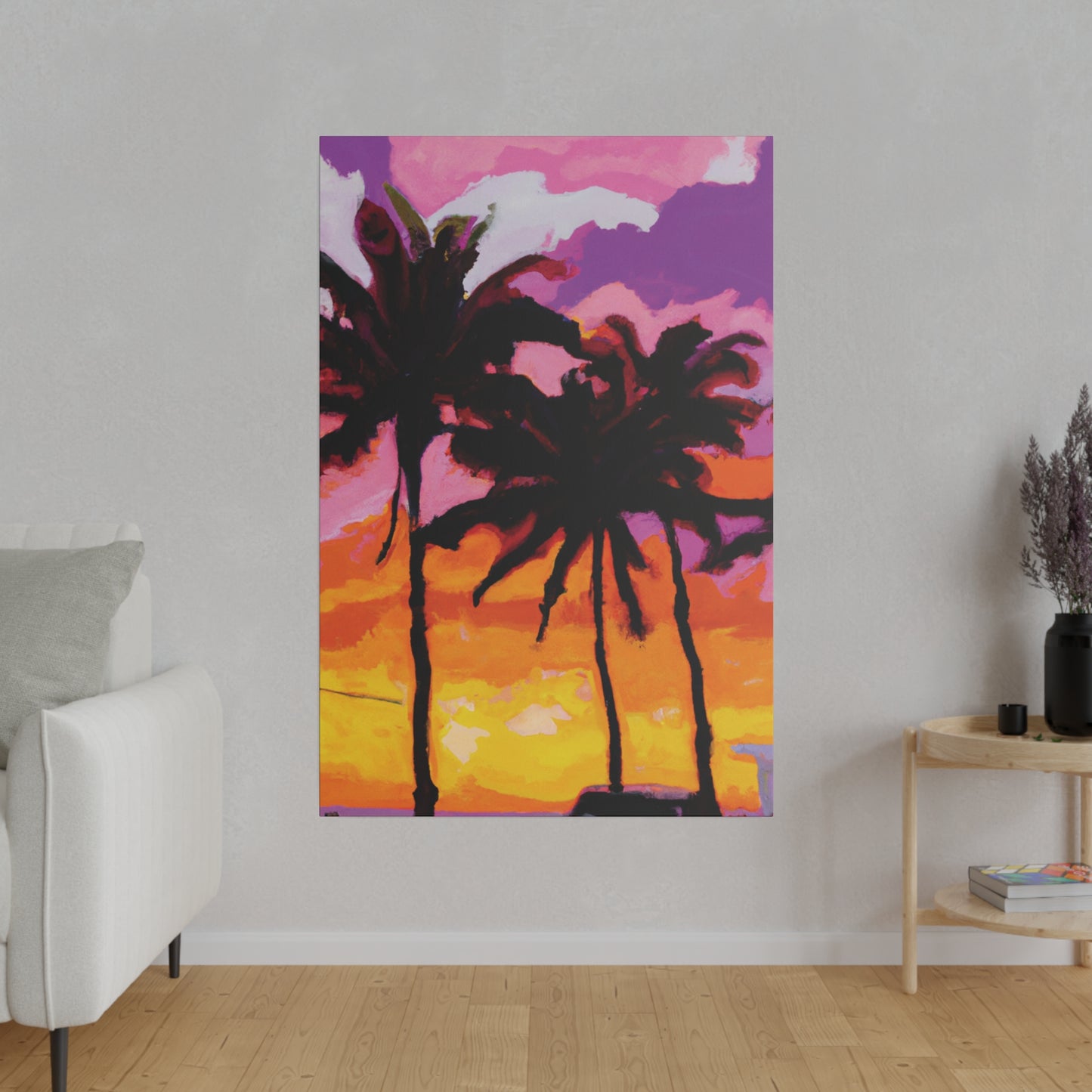 8367T - Miami Beach Sunset Painting Print | Miami | Beach | Sunset | Poster | Home Decor | Wall Art | Canvas