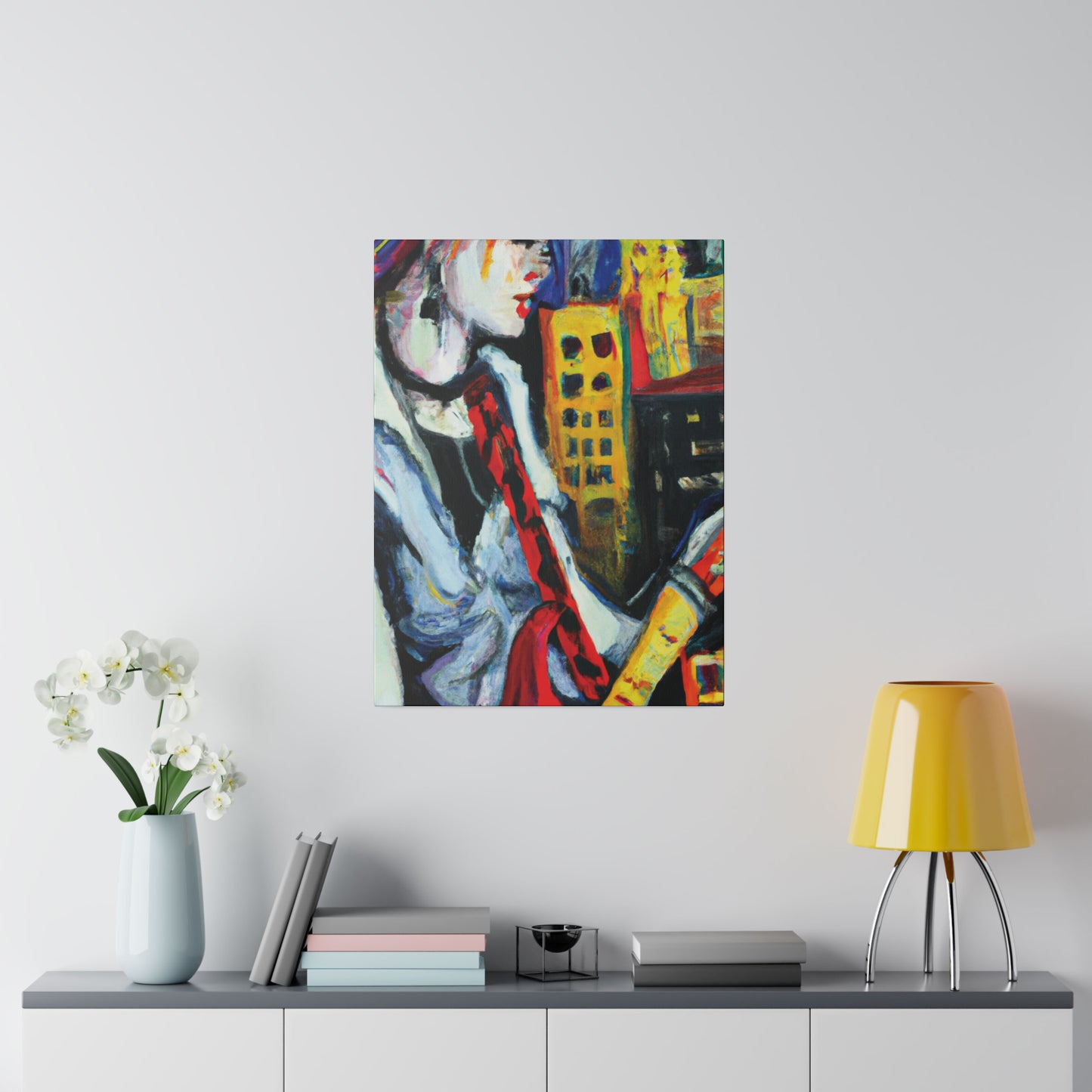 4053F - Rockstar Oil Painting Style Print | Poster | Home Decor | Wall Art | Music Art | Canvas