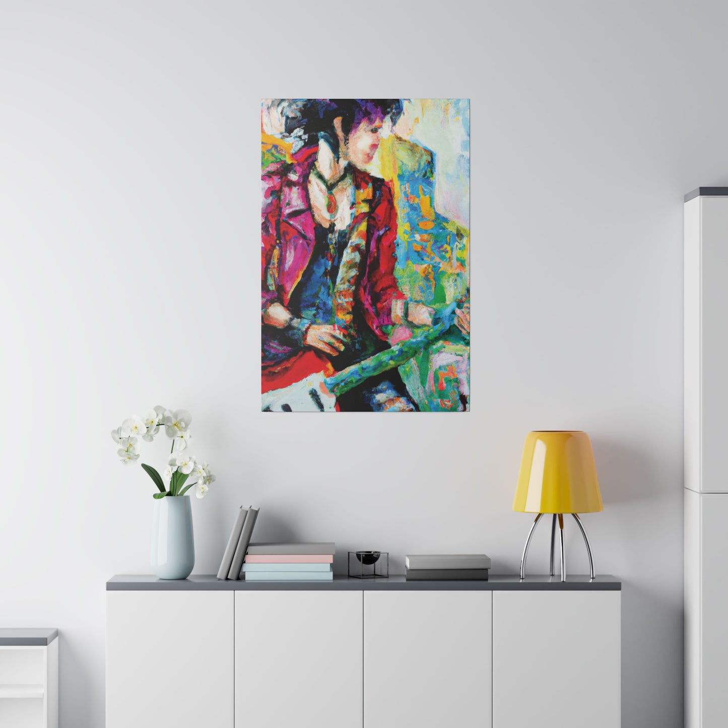 7234K - Rockstar Oil Painting Style Print | Poster | Home Decor | Wall Art | Music Art | Canvas