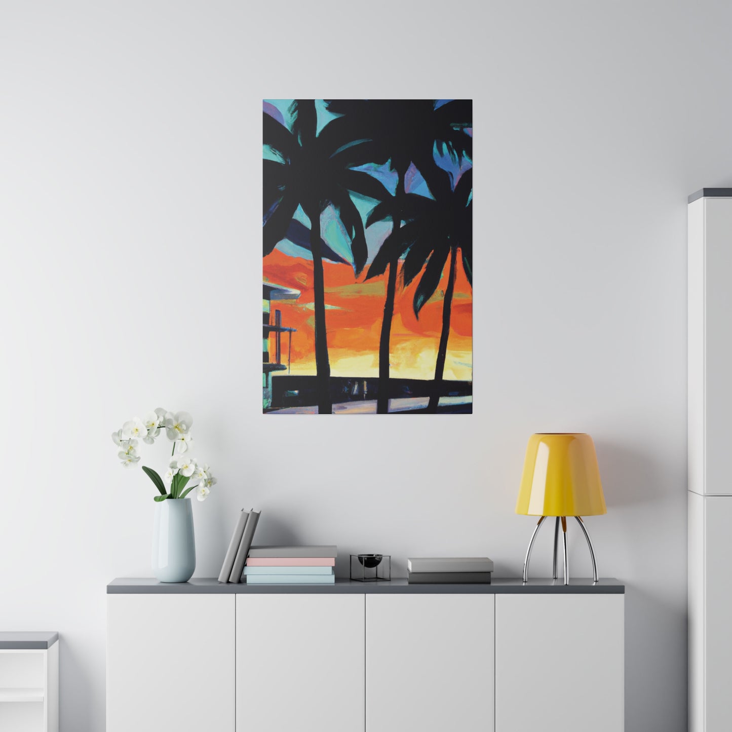 4567W - Miami Beach Sunset Painting Print | Miami | Beach | Sunset | Poster | Home Decor | Wall Art | Canvas