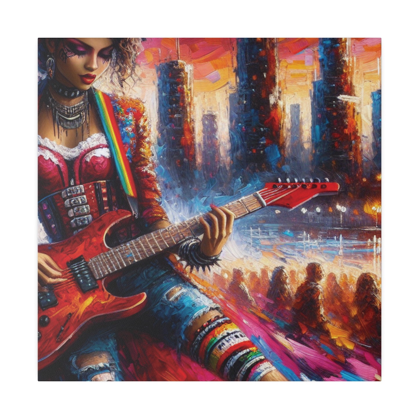 6794Z - Rockstar Oil Painting Style Print | Poster | Home Decor | Wall Art | Music Art | Canvas