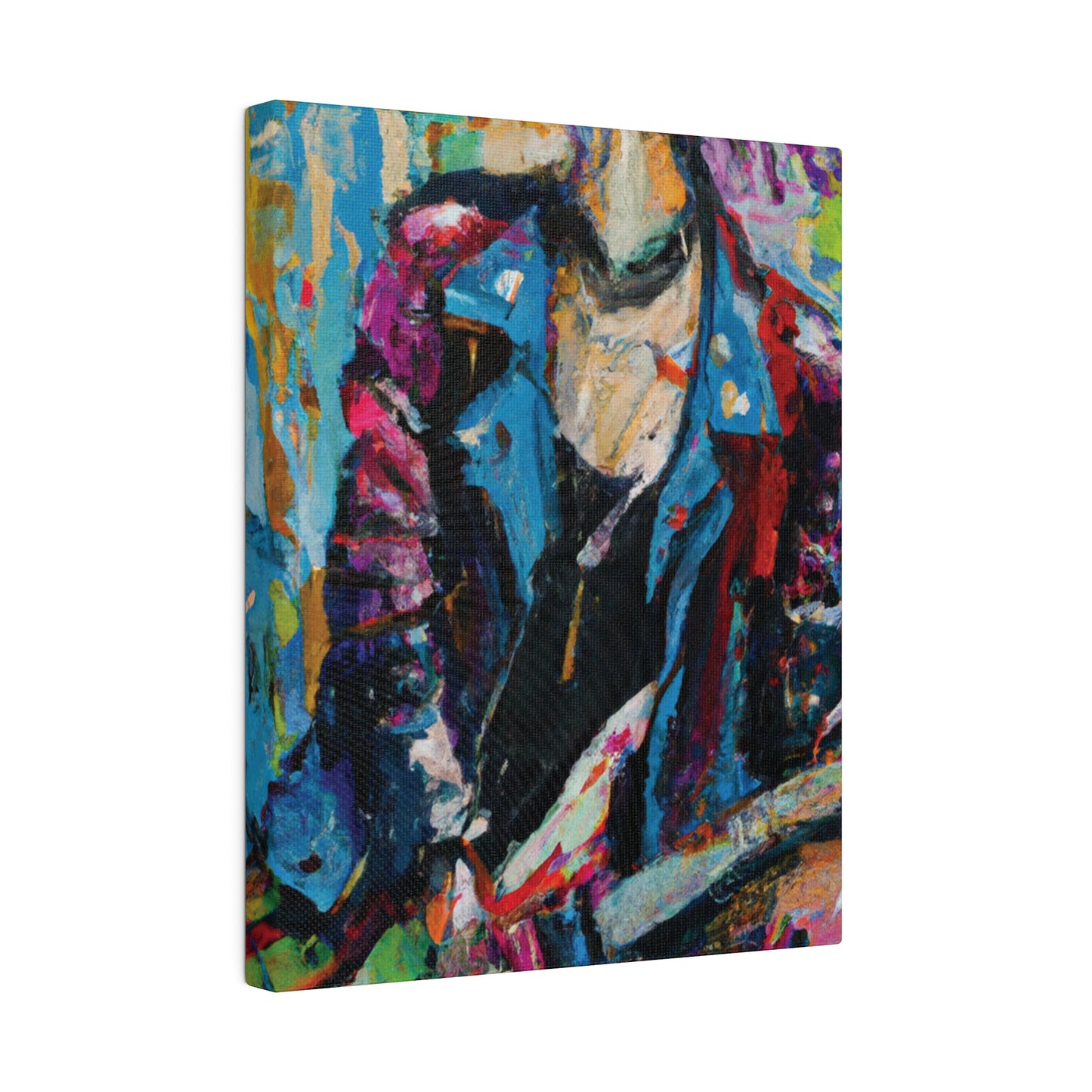 9653F - Rockstar Oil Painting Style Print | Poster | Home Decor | Wall Art | Music Art | Canvas