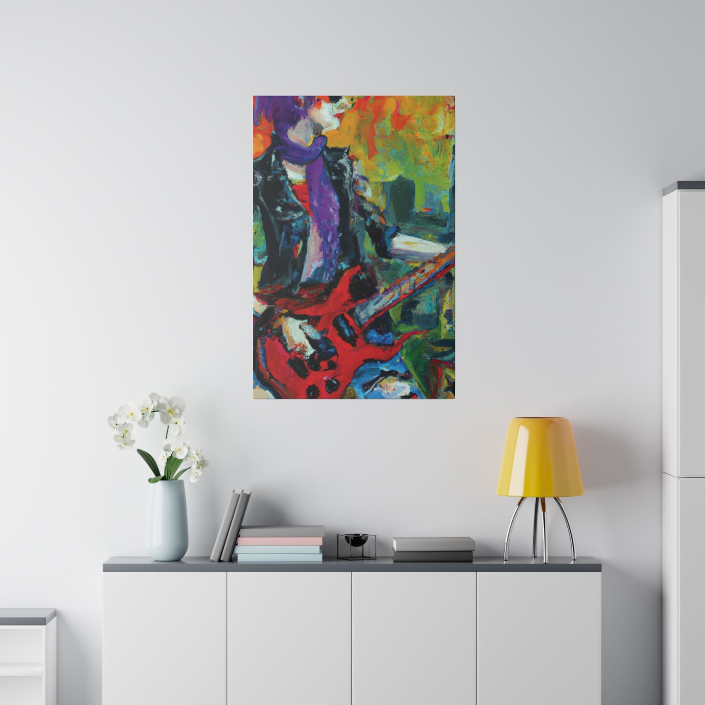 9823K - Rockstar Oil Painting Style Print | Poster | Home Decor | Wall Art | Music Art | Canvas