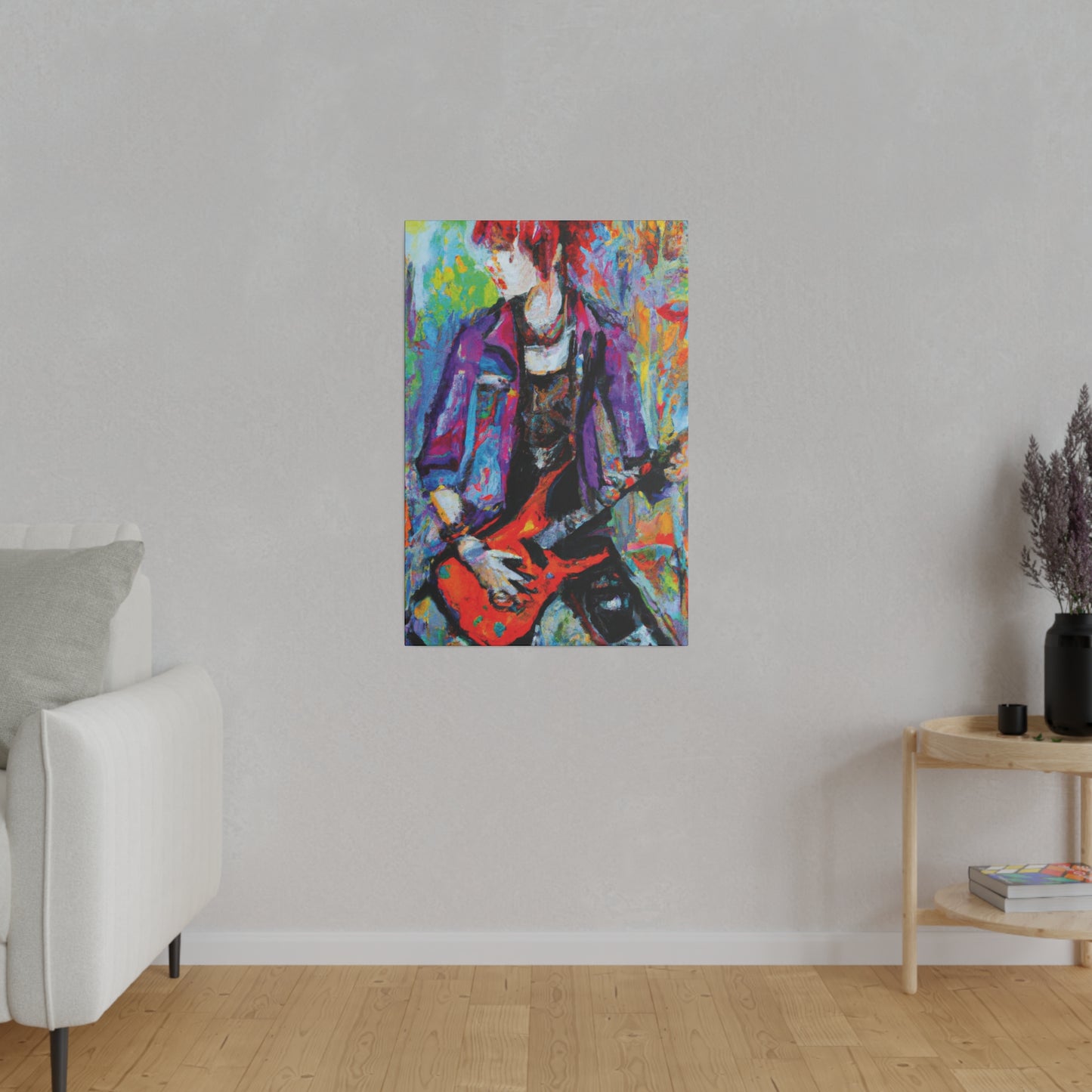 3123Q - Rockstar Oil Painting Style Print | Poster | Home Decor | Wall Art | Music Art | Canvas