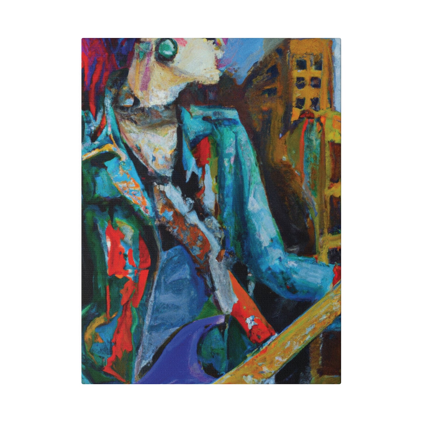 8911G - Rockstar Oil Painting Style Print | Poster | Home Decor | Wall Art | Music Art | Canvas