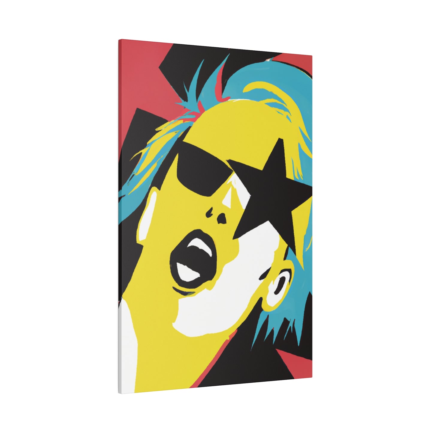 3688R - Rockstar Painting Print | Face | Abstract | Poster | Home Decor | Wall Art | Music Art | Canvas