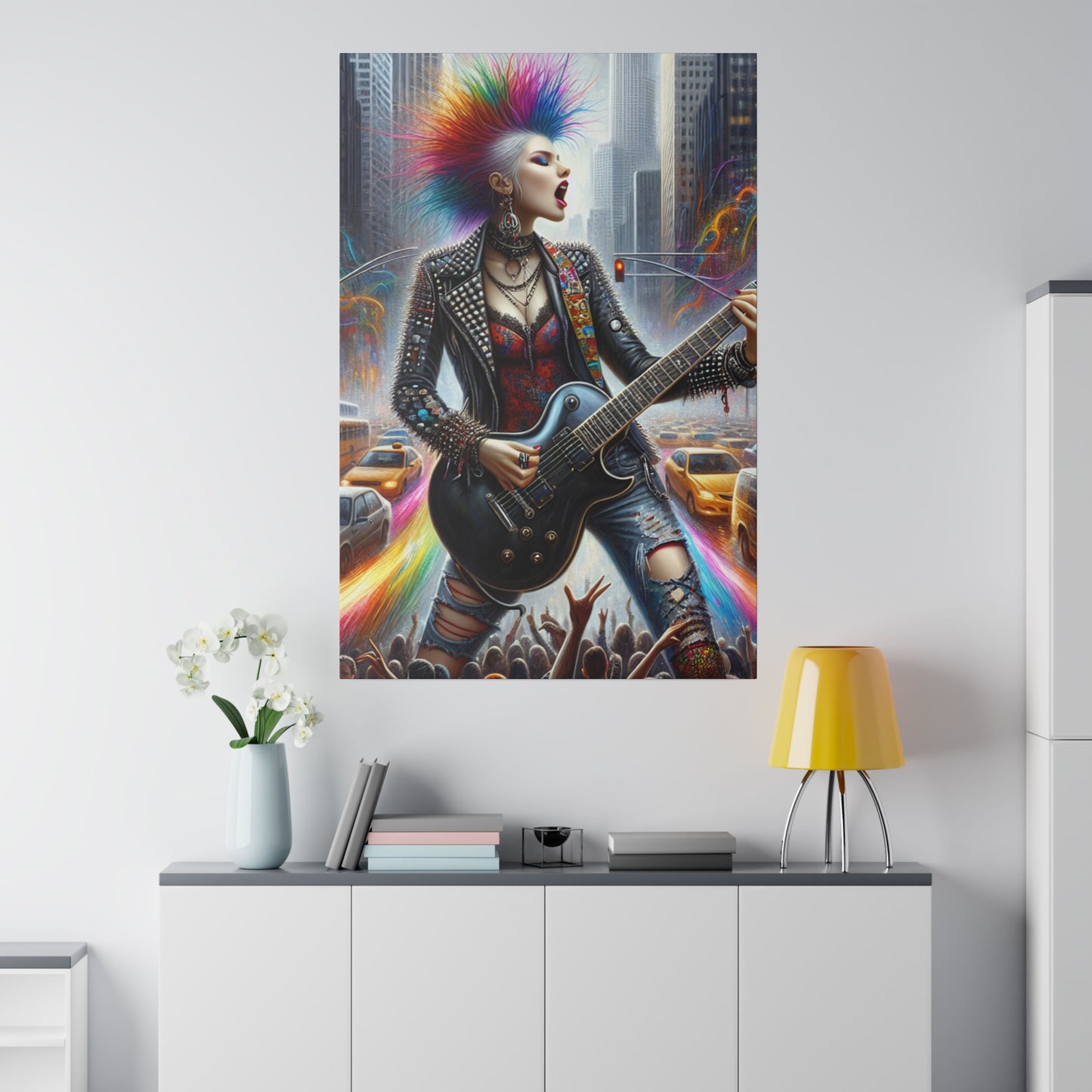 7301Z - Rockstar Oil Painting Style Print | Poster | Home Decor | Wall Art | Music Art | Canvas