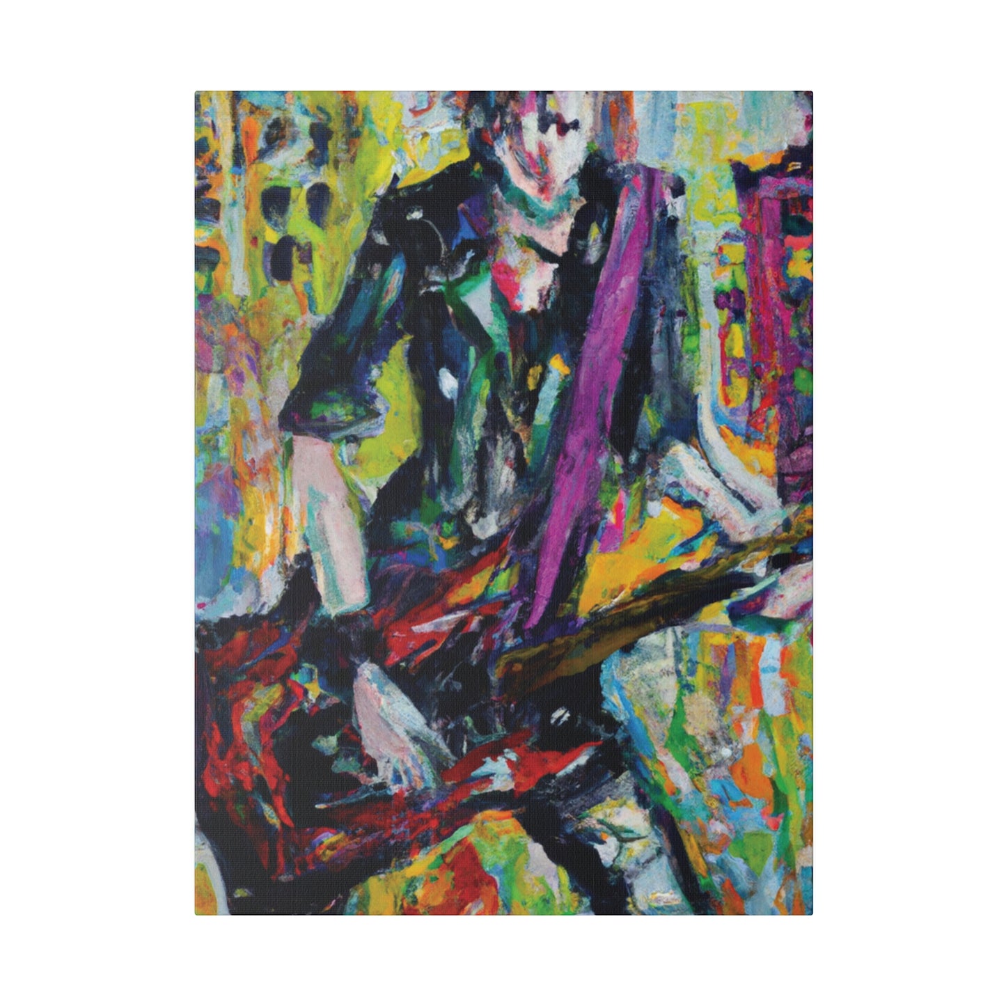 5521G - Rockstar Oil Painting Style Print | Poster | Home Decor | Wall Art | Music Art | Canvas