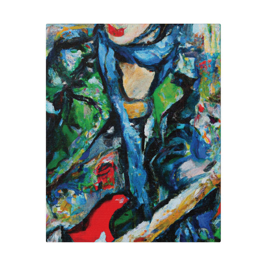 7452C - Rockstar Oil Painting Style Print | Poster | Home Decor | Wall Art | Music Art | Canvas