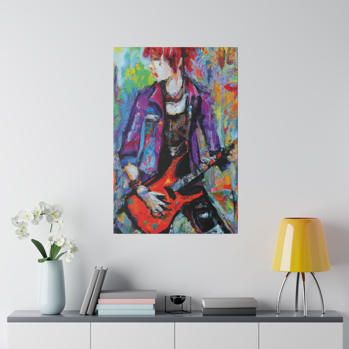 3123Q - Rockstar Oil Painting Style Print | Poster | Home Decor | Wall Art | Music Art | Canvas