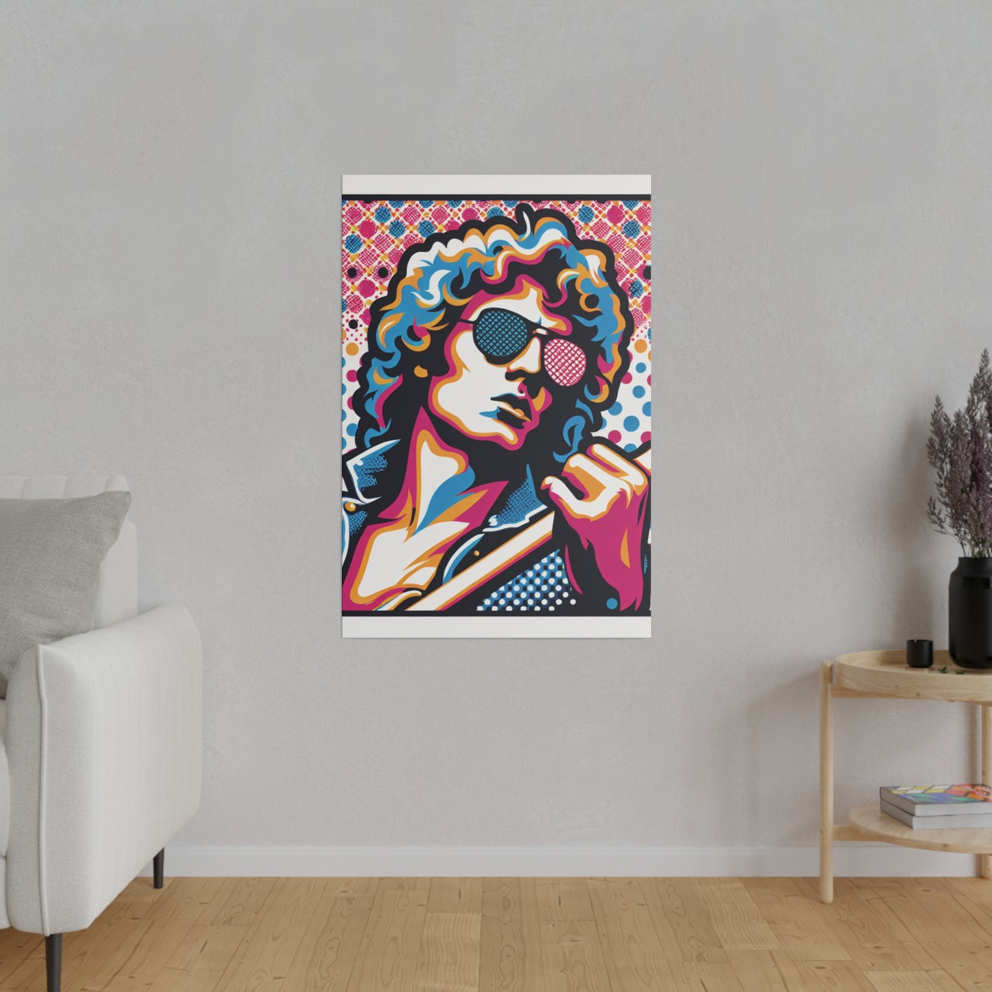 3572X - Rockstar Painting Print | Face | Abstract | Poster | Home Decor | Wall Art | Music Art | Canvas