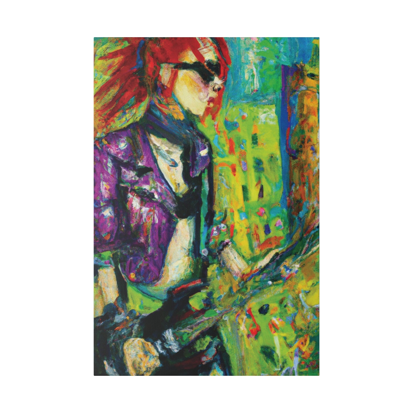 6657U - Rockstar Oil Painting Style Print | Poster | Home Decor | Wall Art | Music Art | Canvas