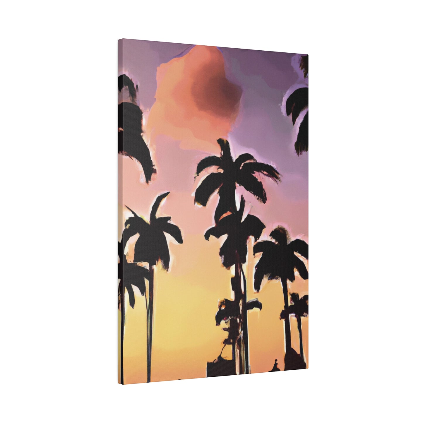 7792Z - Miami Beach Sunset Painting Print | Miami | Beach | Sunset | Poster | Home Decor | Wall Art | Canvas