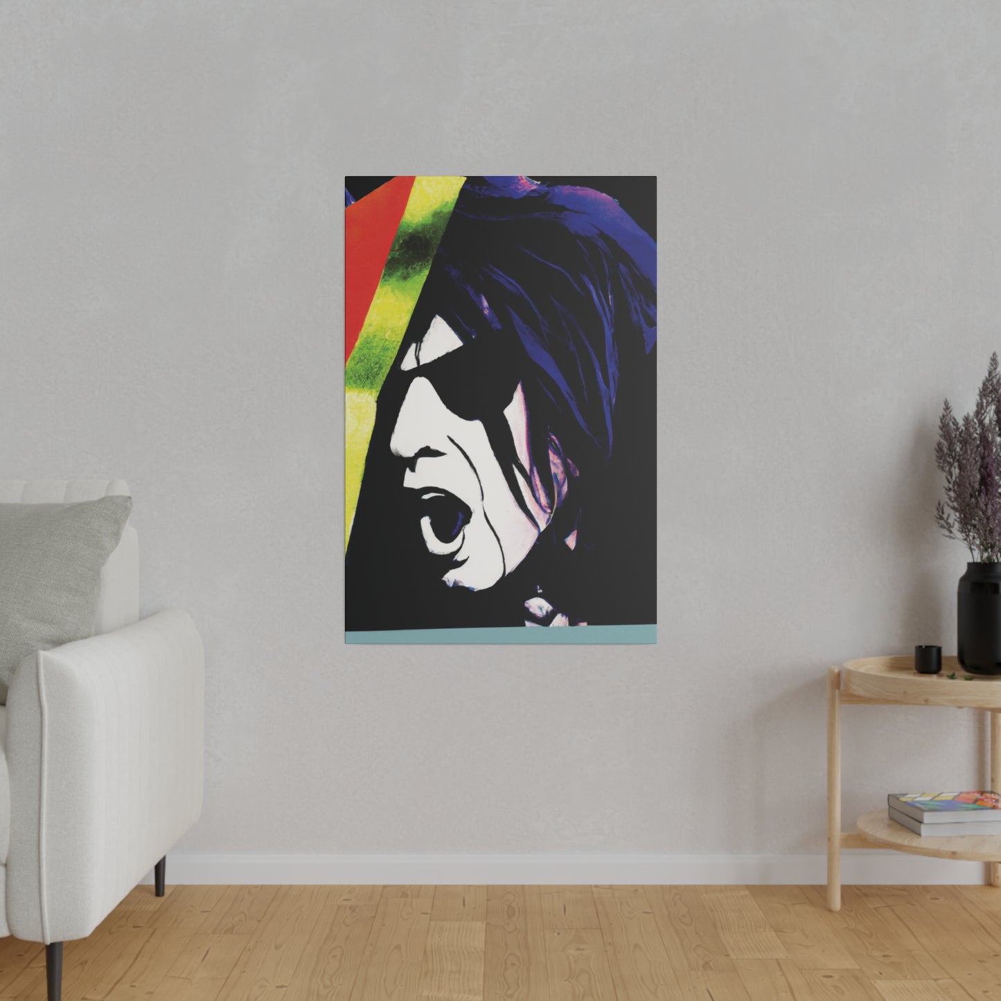 1890A - Rockstar Painting Print | Face | Abstract | Poster | Home Decor | Wall Art | Music Art | Canvas