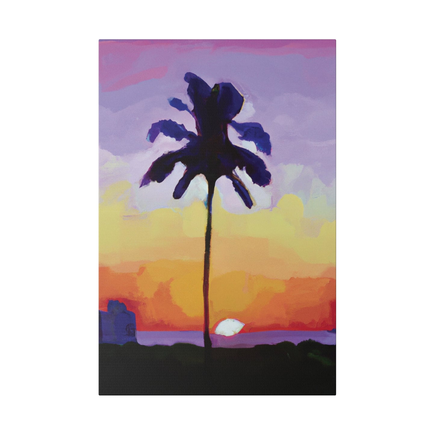 8495G - Miami Beach Sunset Painting Print | Miami | Beach | Sunset | Poster | Home Decor | Wall Art | Canvas