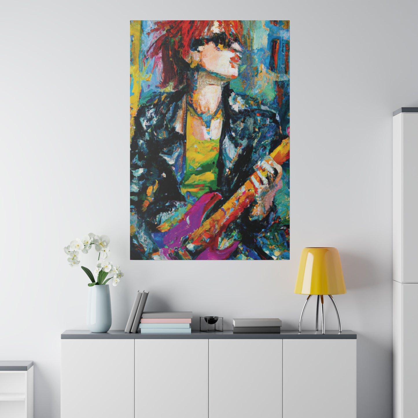 4638F - Rockstar Oil Painting Style Print | Poster | Home Decor | Wall Art | Music Art | Canvas