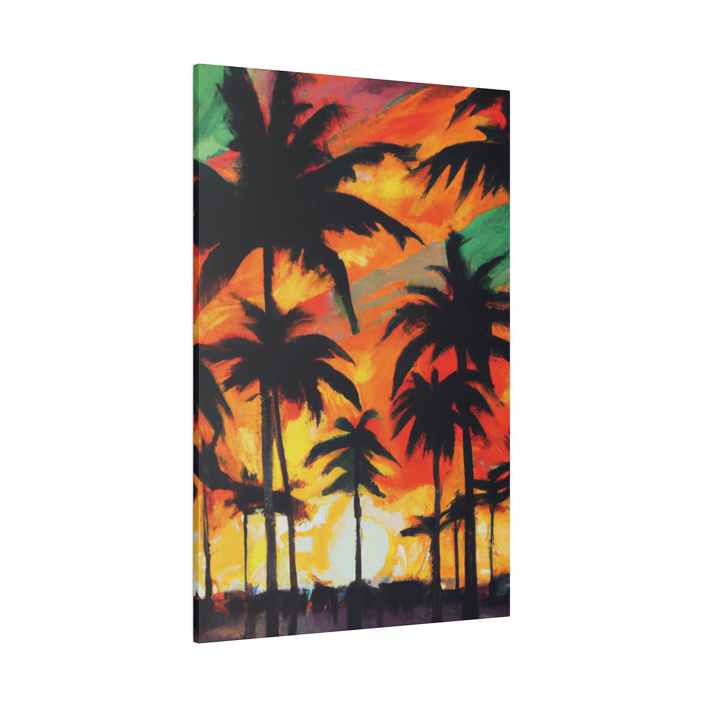 4567E - Miami Beach Sunset Painting Print | Miami | Beach | Sunset | Poster | Home Decor | Wall Art | Canvas