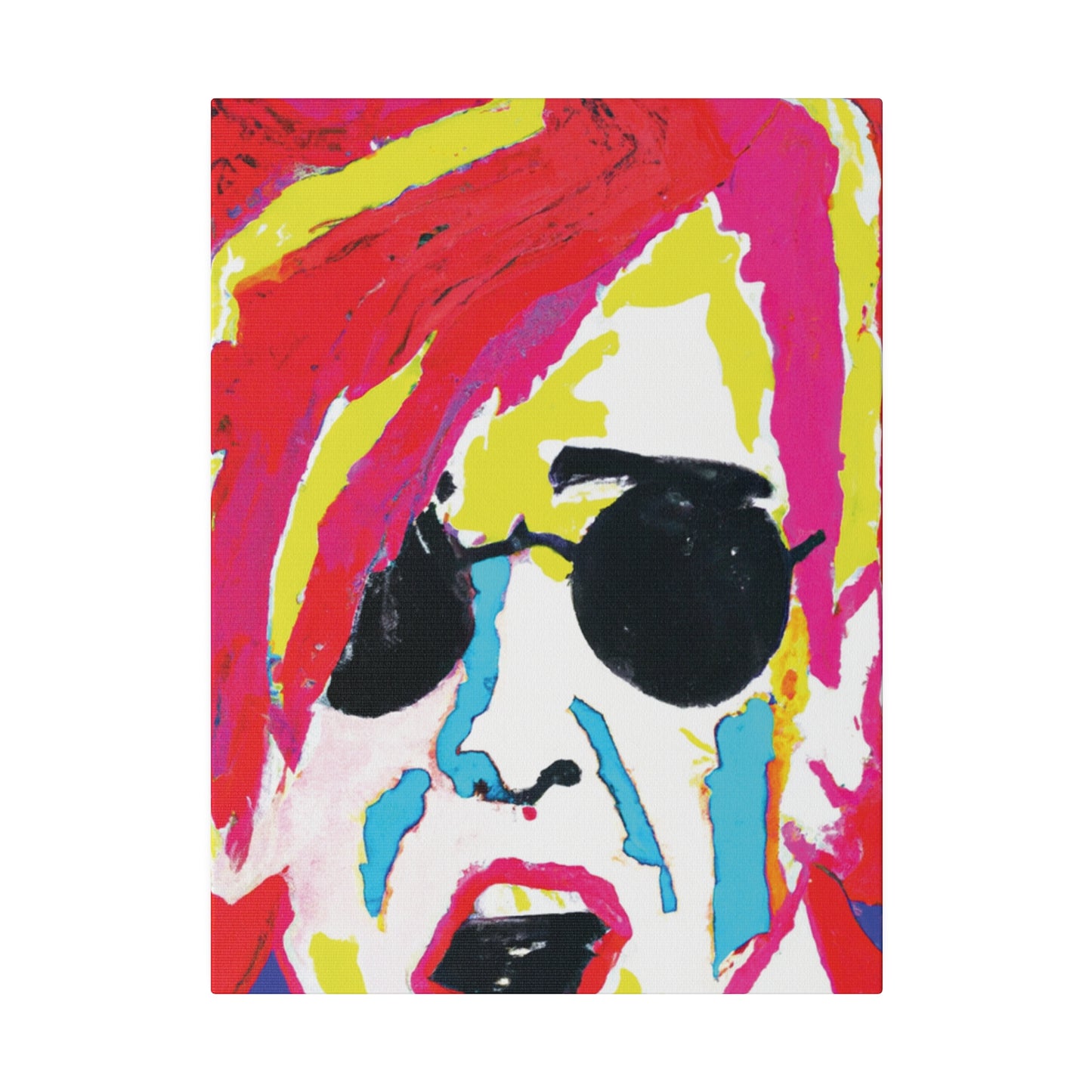 5397K - Rockstar Painting Print | Face | Abstract | Poster | Home Decor | Wall Art | Music Art | Canvas