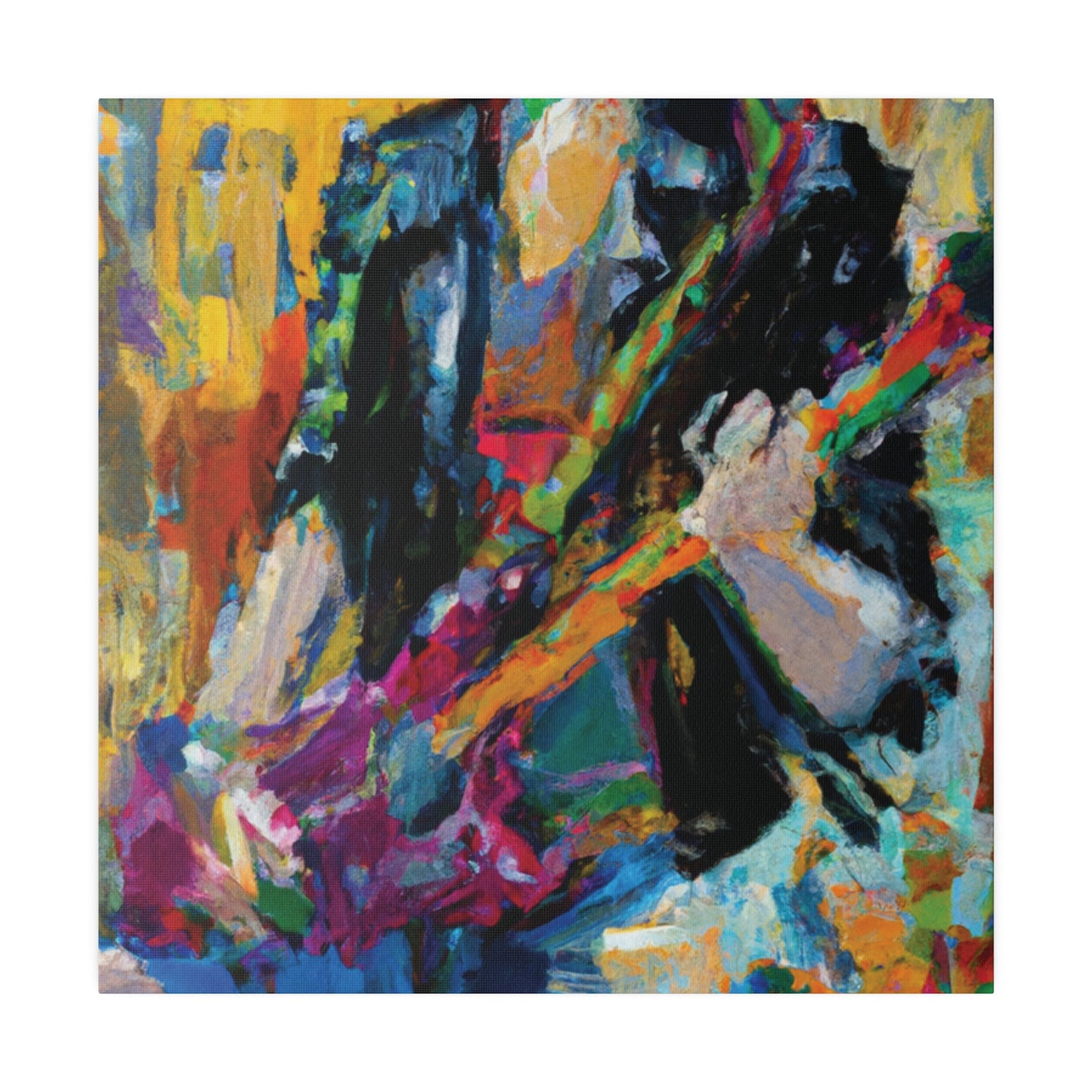 4813Q - Rockstar Oil Painting Style Print | Poster | Home Decor | Wall Art | Music Art | Canvas