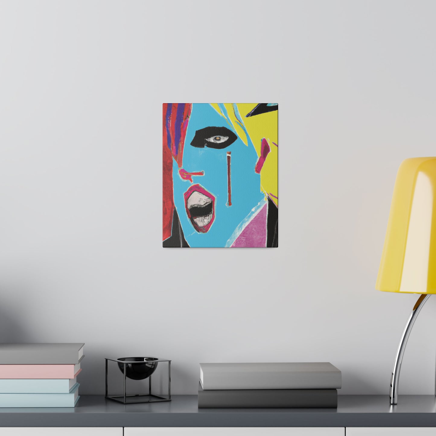 8365A - Rockstar Painting Print | Face | Abstract | Poster | Home Decor | Wall Art | Music Art | Canvas