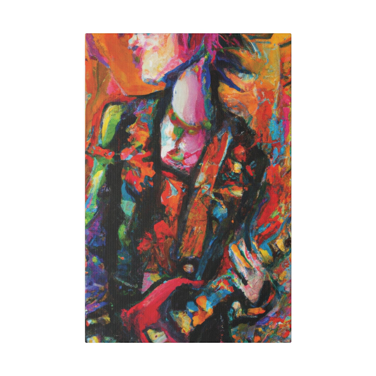 8245G - Rockstar Oil Painting Style Print | Poster | Home Decor | Wall Art | Music Art | Canvas