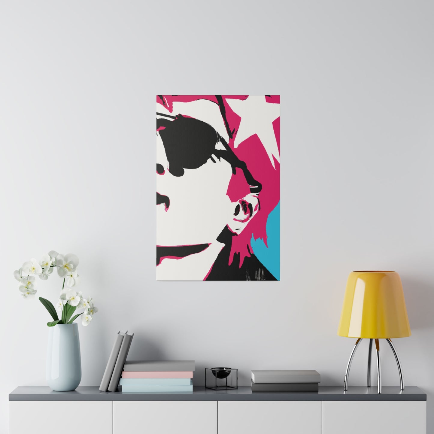 8761X - Rockstar Painting Print | Face | Abstract | Poster | Home Decor | Wall Art | Music Art | Canvas