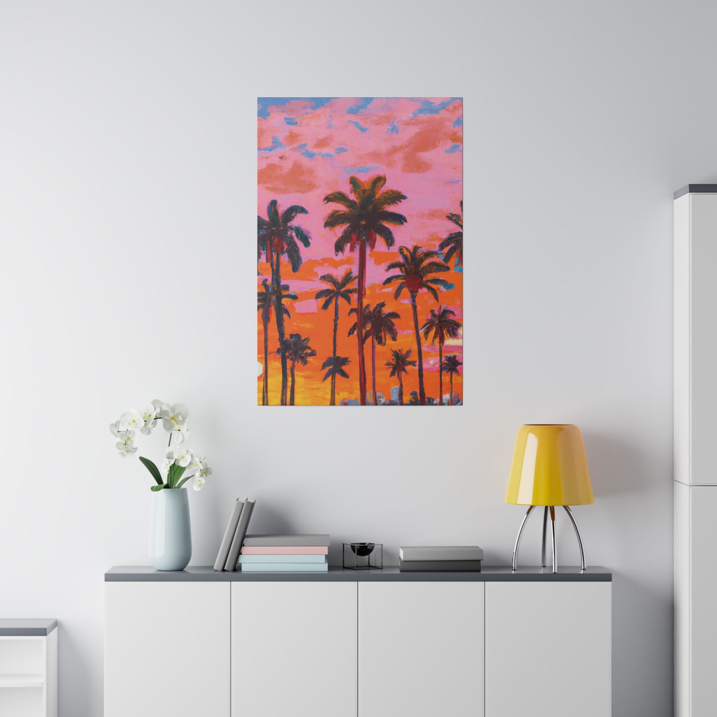 9385A - Miami Beach Sunset Painting Print | Miami | Beach | Sunset | Poster | Home Decor | Wall Art | Canvas