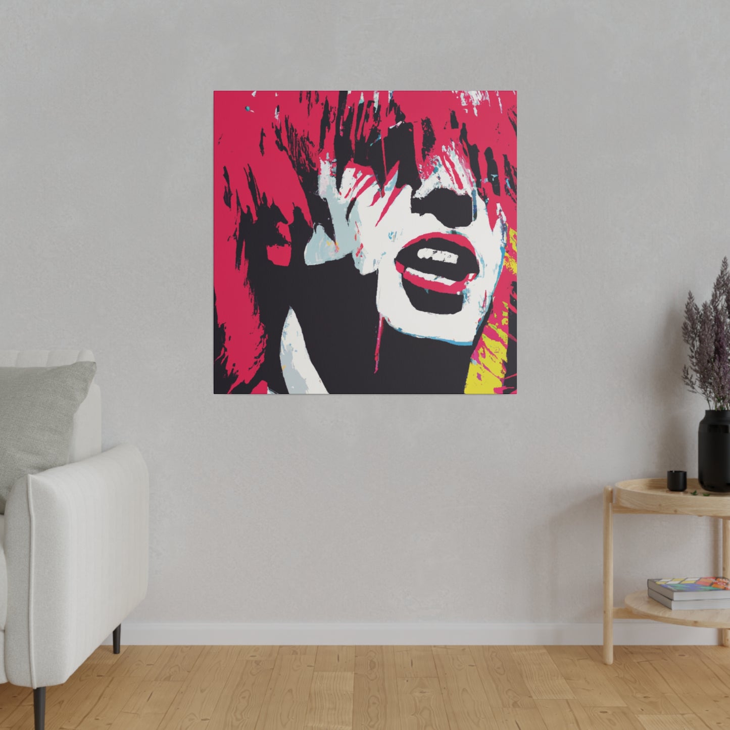 8269P - Rockstar Painting Print | Face | Abstract | Poster | Home Decor | Wall Art | Music Art | Canvas