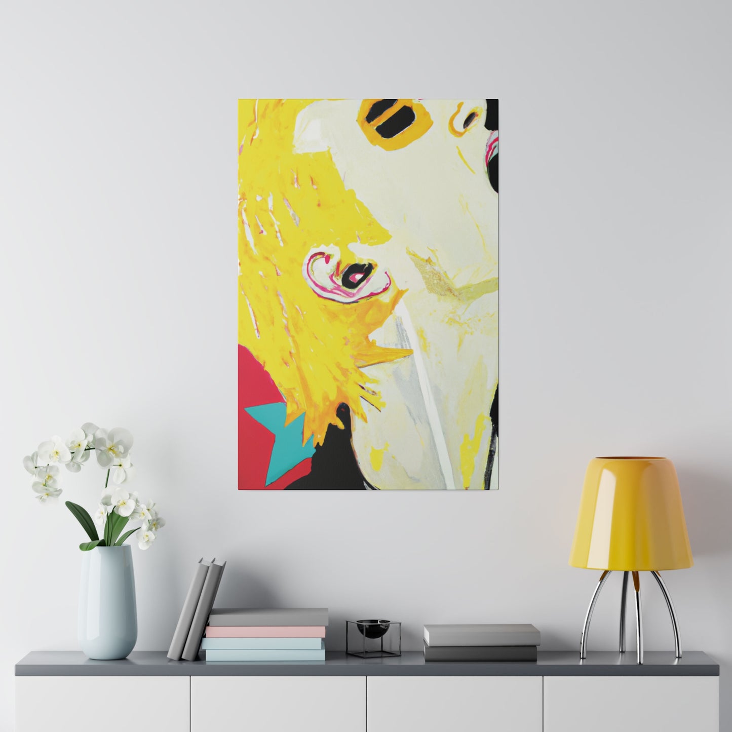 9196M - Rockstar Painting Print | Face | Abstract | Poster | Home Decor | Wall Art | Music Art | Canvas