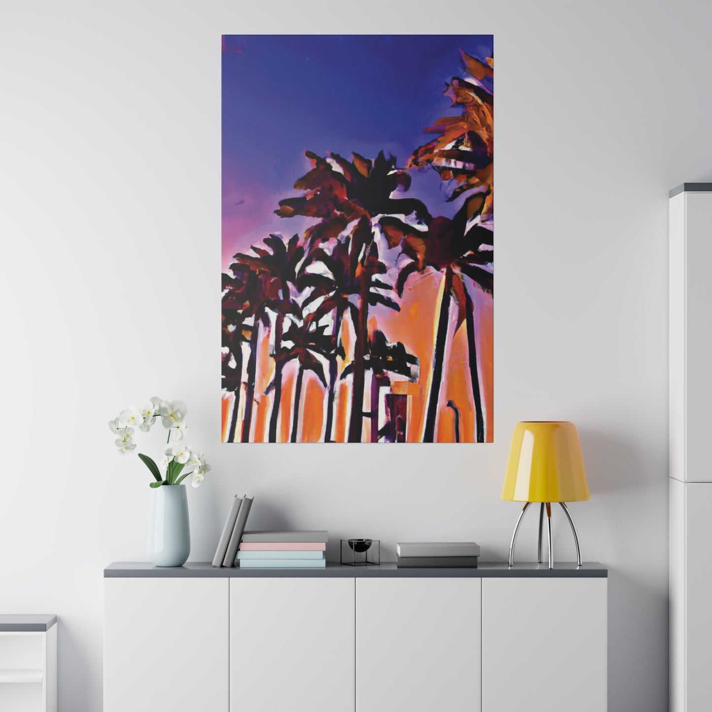 1463E - Miami Beach Sunset Painting Print | Miami | Beach | Sunset | Poster | Home Decor | Wall Art | Canvas