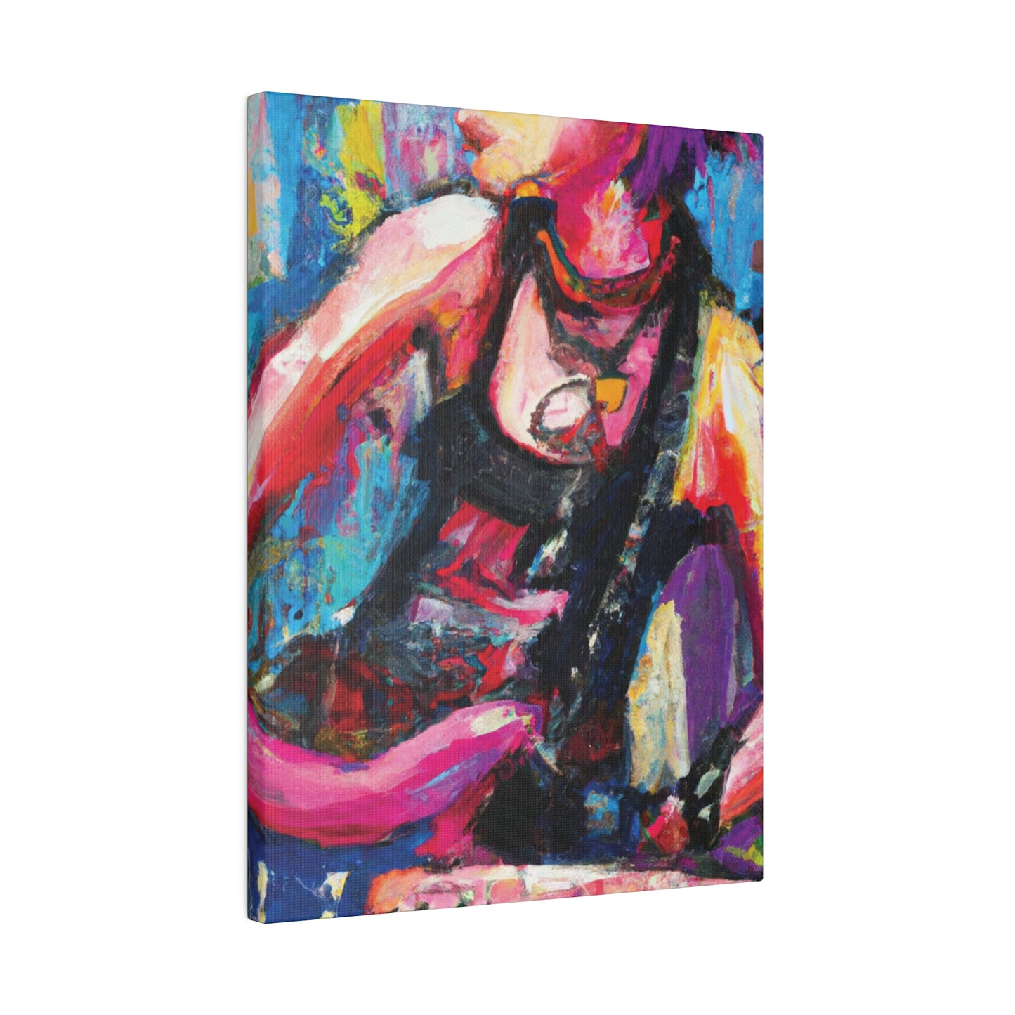 7793Y - Rockstar Oil Painting Style Print | Poster | Home Decor | Wall Art | Music Art | Canvas