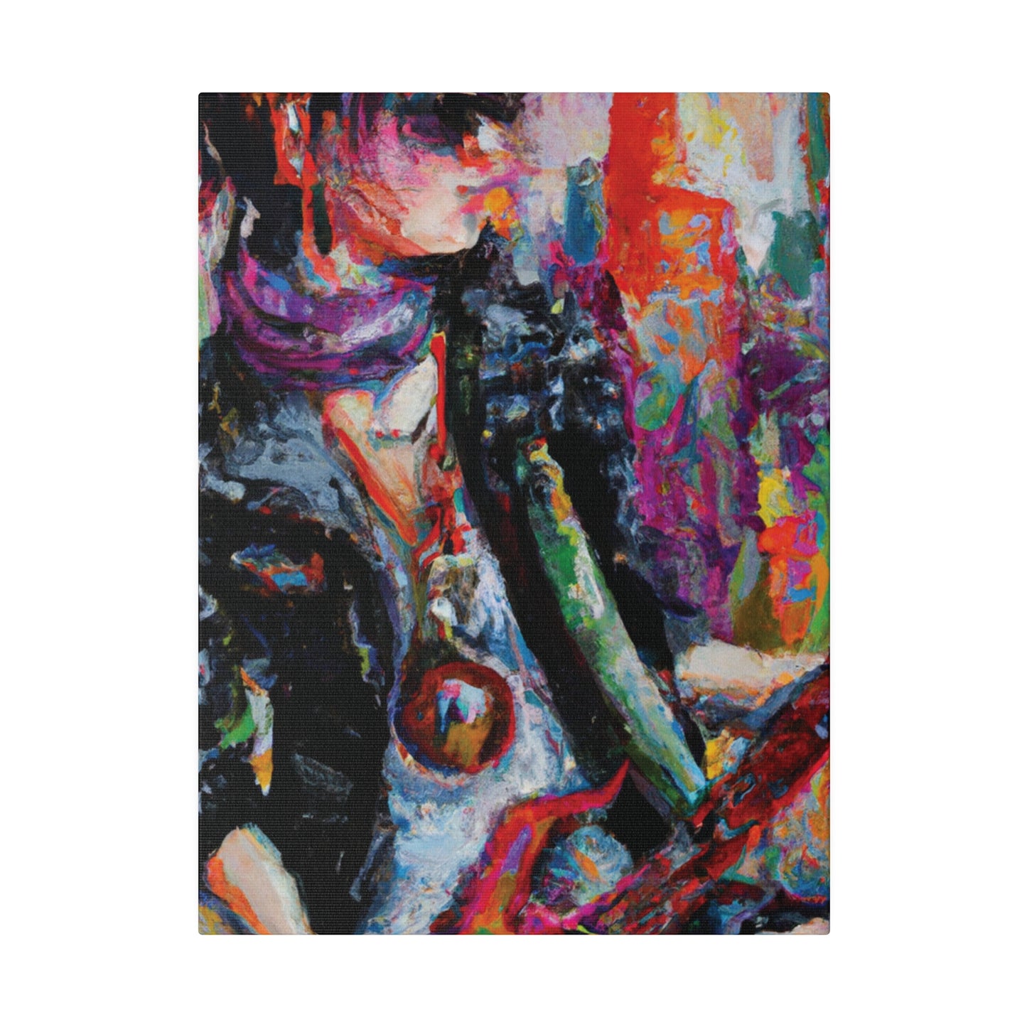 4532P - Rockstar Oil Painting Style Print | Poster | Home Decor | Wall Art | Music Art | Canvas