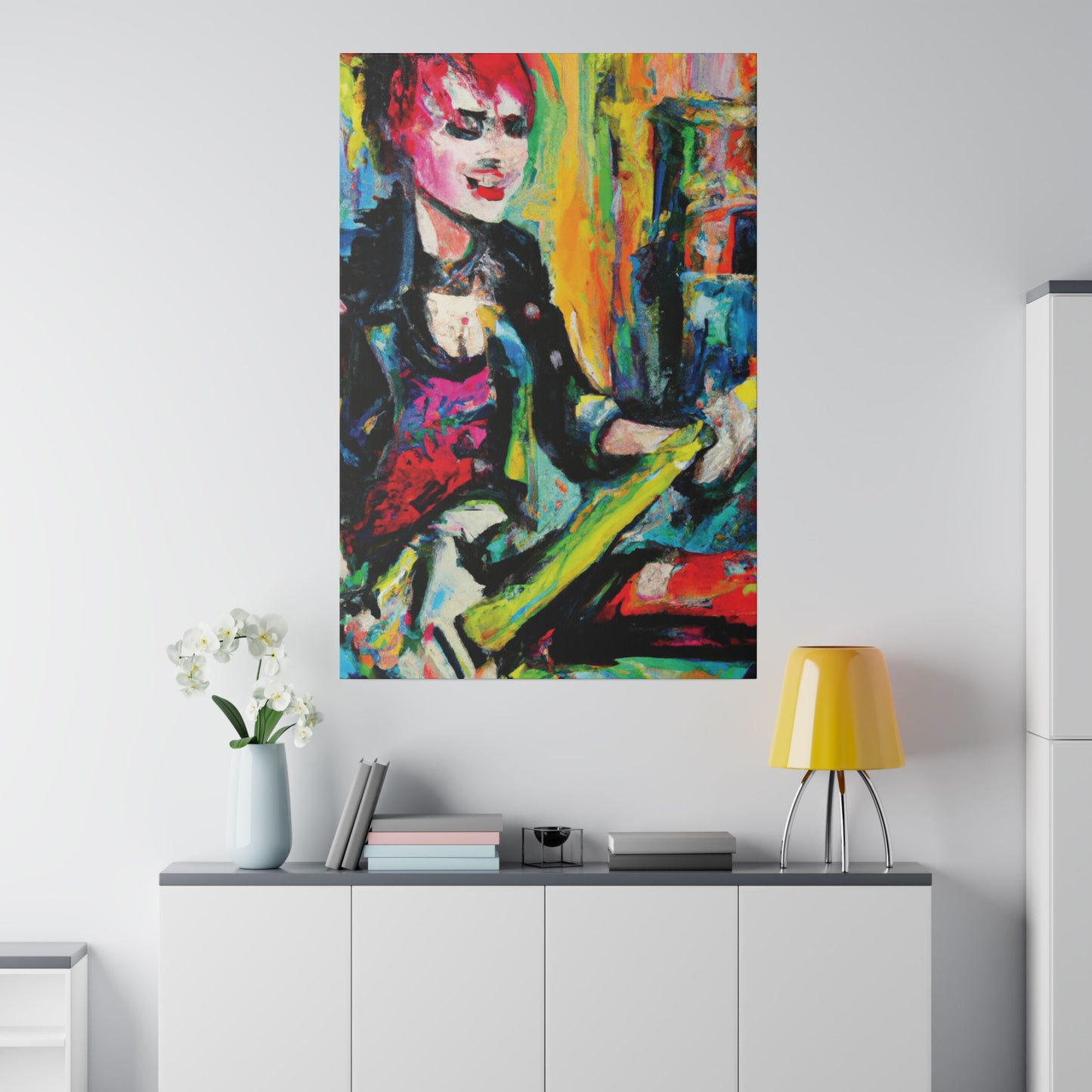 2784T - Rockstar Oil Painting Style Print | Poster | Home Decor | Wall Art | Music Art | Canvas