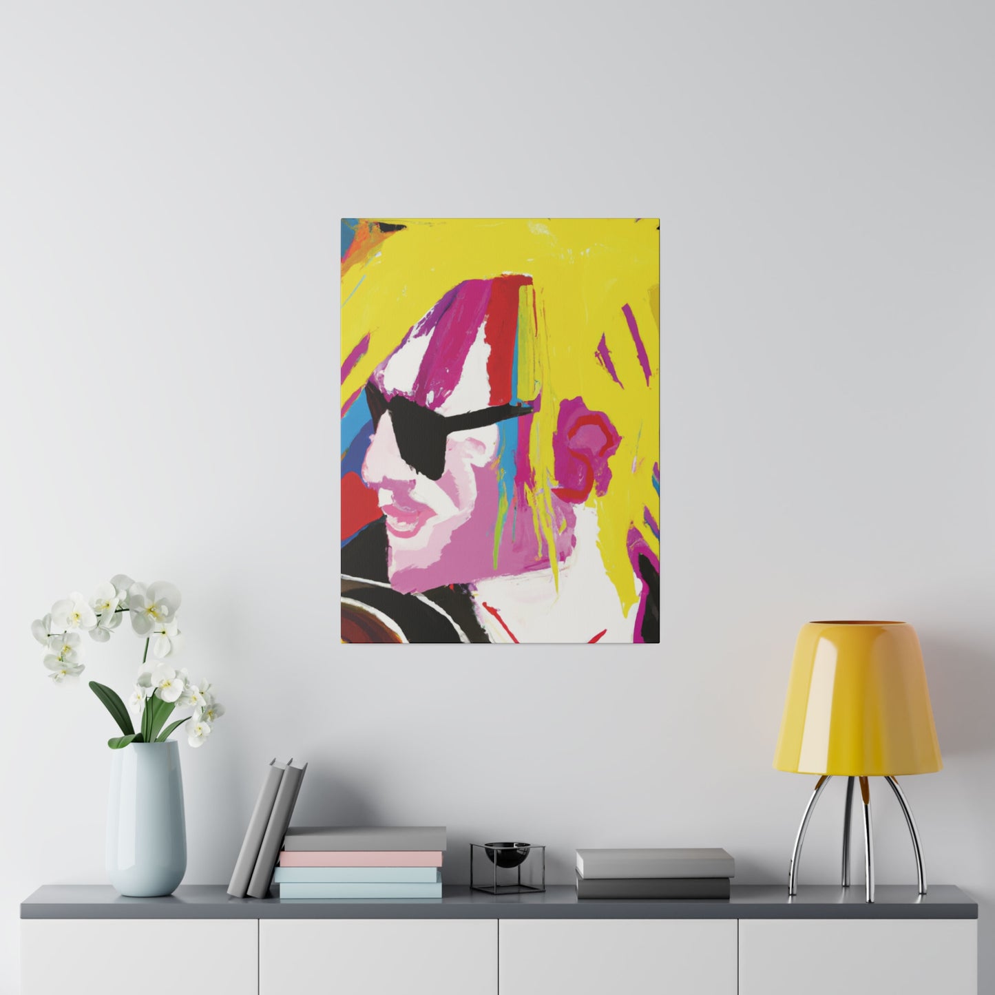 2694Y - Rockstar Painting Print | Face | Abstract | Poster | Home Decor | Wall Art | Music Art | Canvas