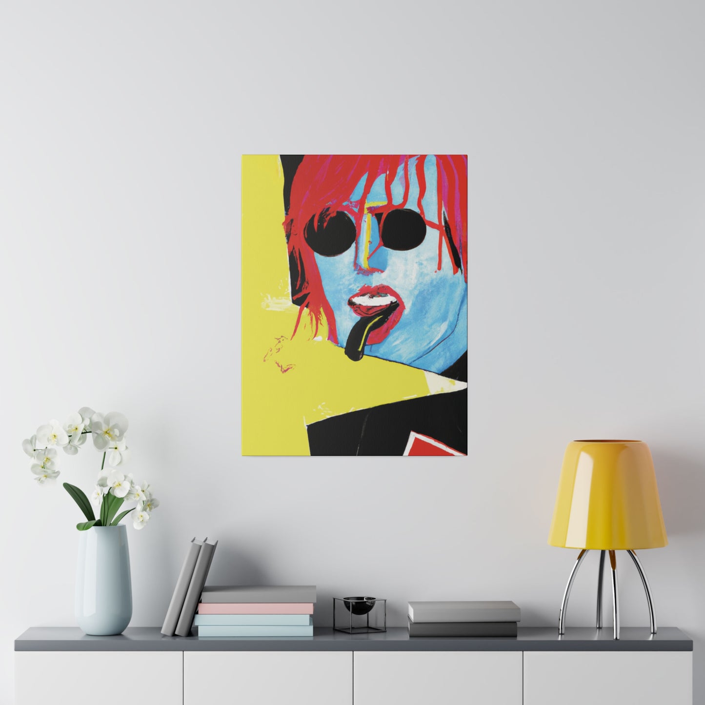 6227H - Rockstar Painting Print | Face | Abstract | Poster | Home Decor | Wall Art | Music Art | Canvas