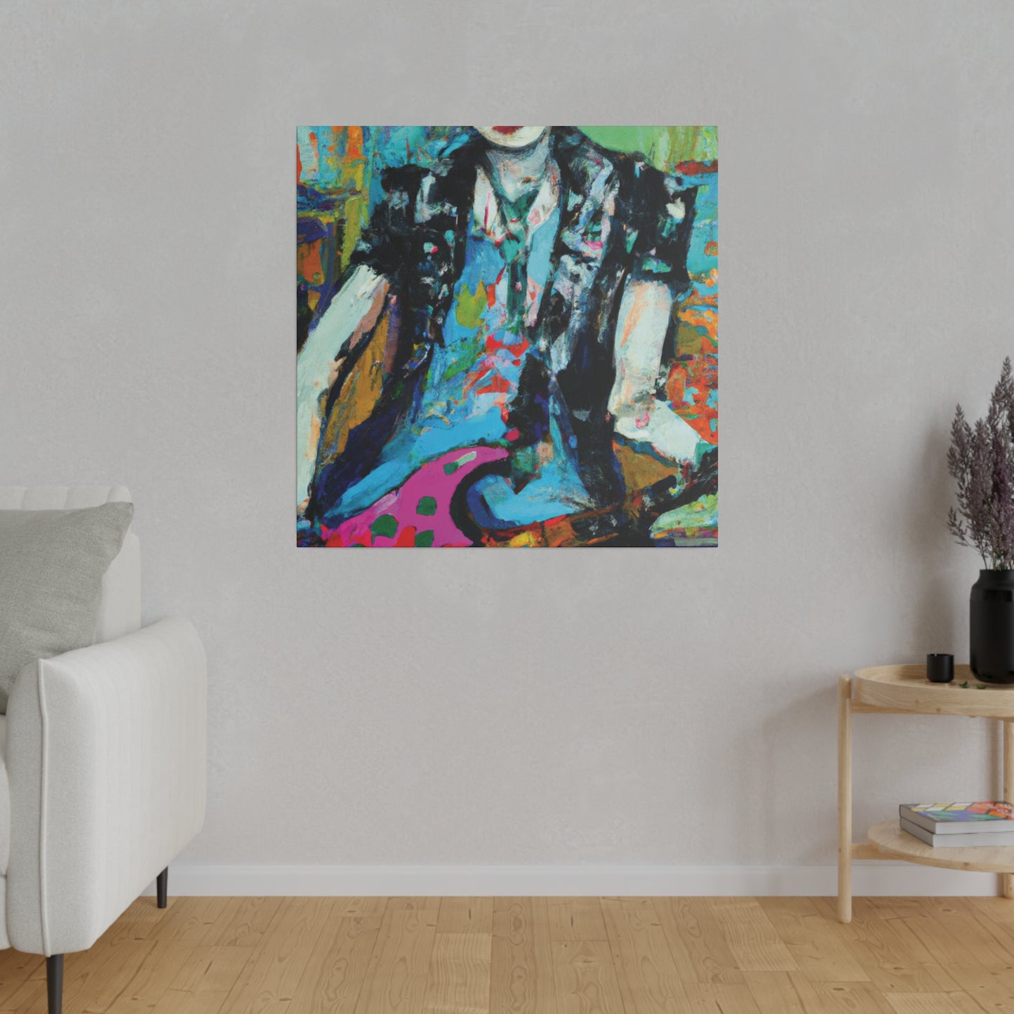 8725A - Rockstar Oil Painting Style Print | Poster | Home Decor | Wall Art | Music Art | Canvas