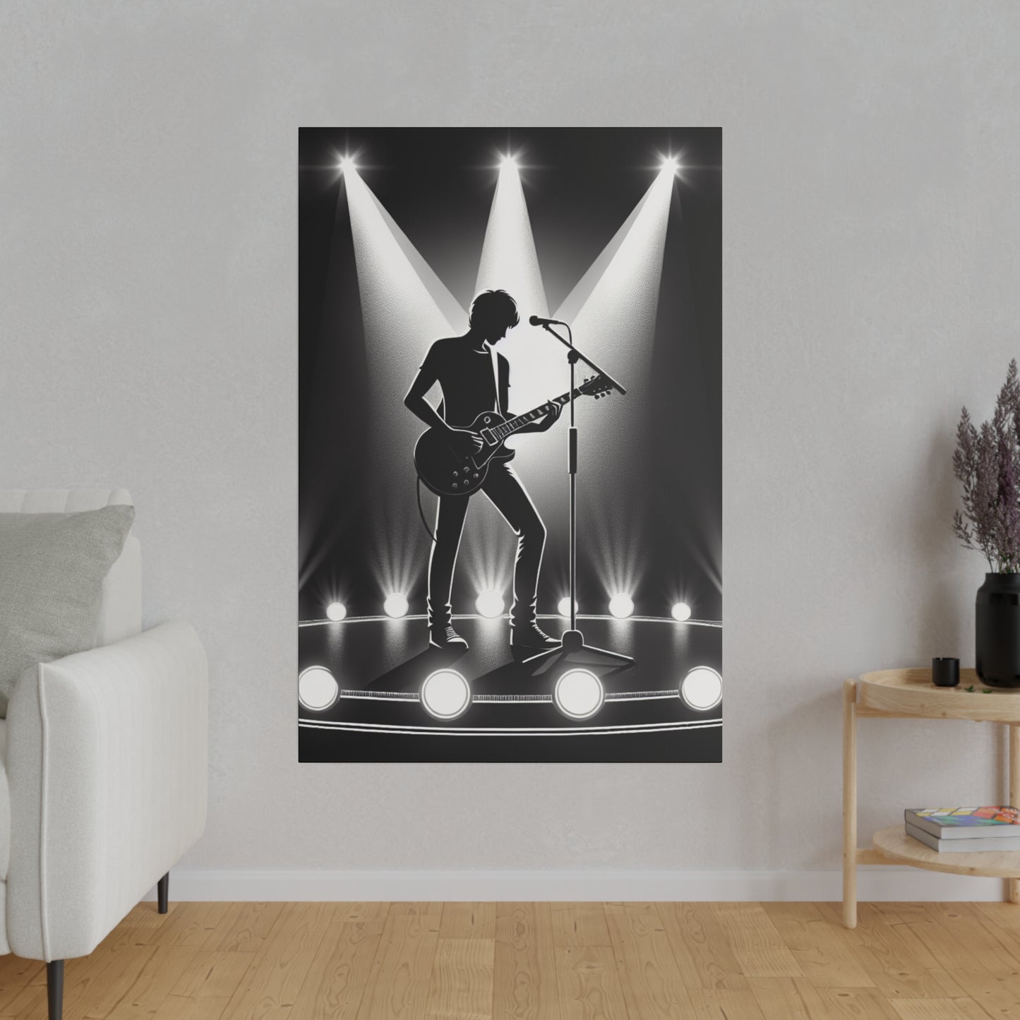 5482Z - music art work, rockstar gifts, musician gift ideas, guitar art work, guitar artwork, guitar wall art canvas, playing guitar, decor