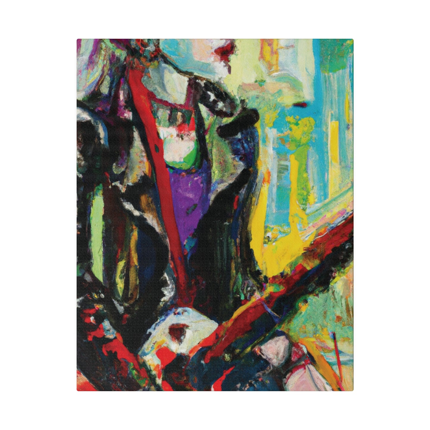 4247P - Rockstar Oil Painting Style Print | Poster | Home Decor | Wall Art | Music Art | Canvas