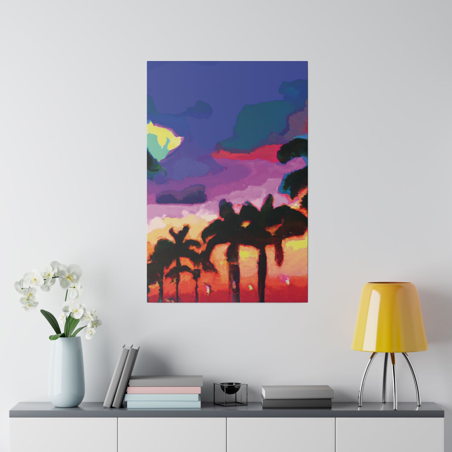 2520H - Miami Beach Sunset Painting Print | Miami | Beach | Sunset | Poster | Home Decor | Wall Art | Canvas