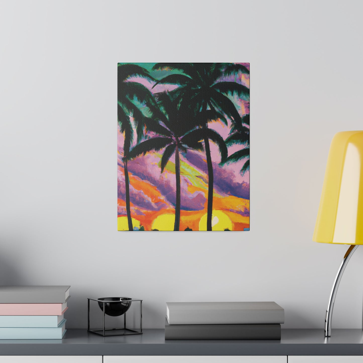 8789Q - Miami Beach Sunset Painting Print | Miami | Beach | Sunset | Poster | Home Decor | Wall Art | Canvas