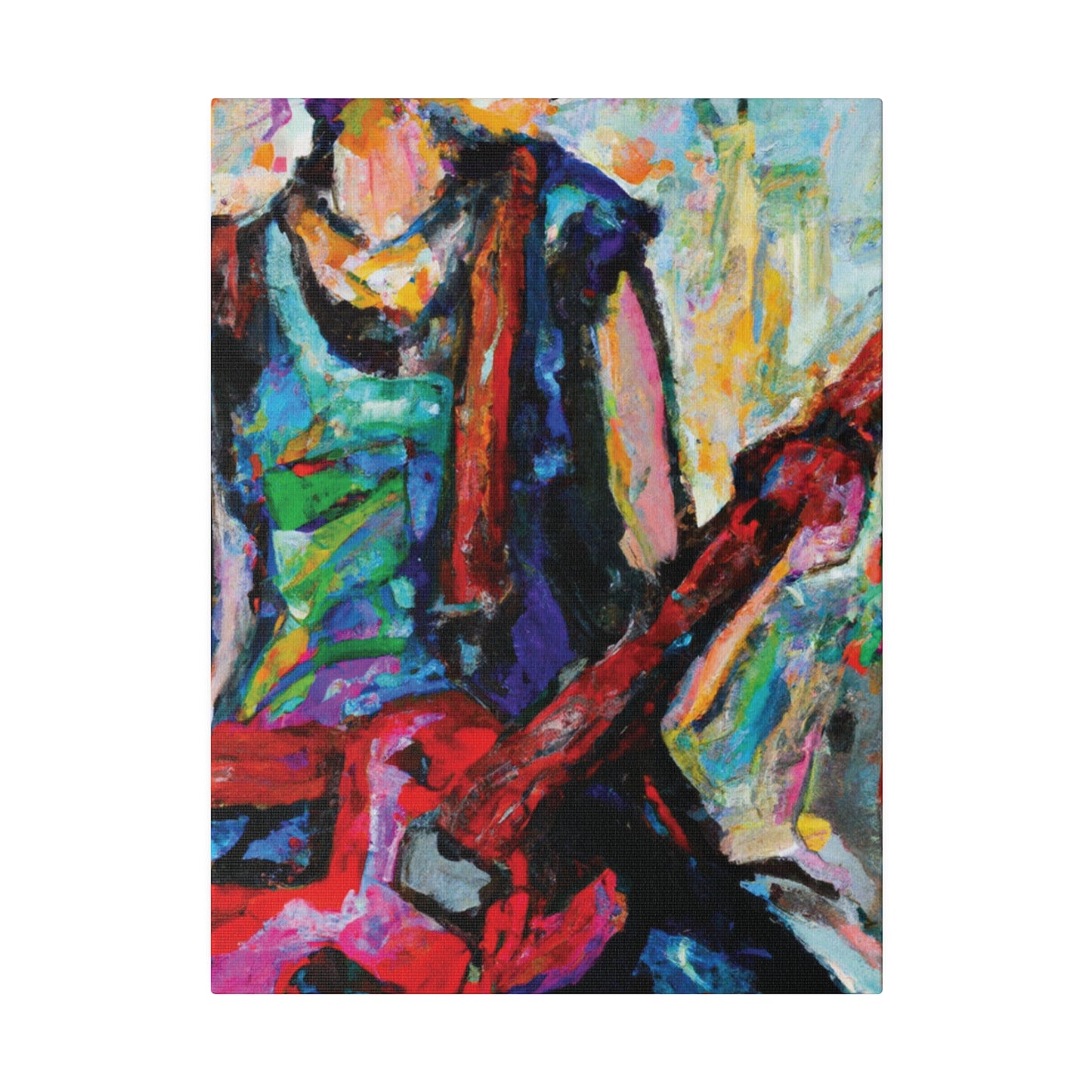 8657Y - Rockstar Oil Painting Style Print | Poster | Home Decor | Wall Art | Music Art | Canvas