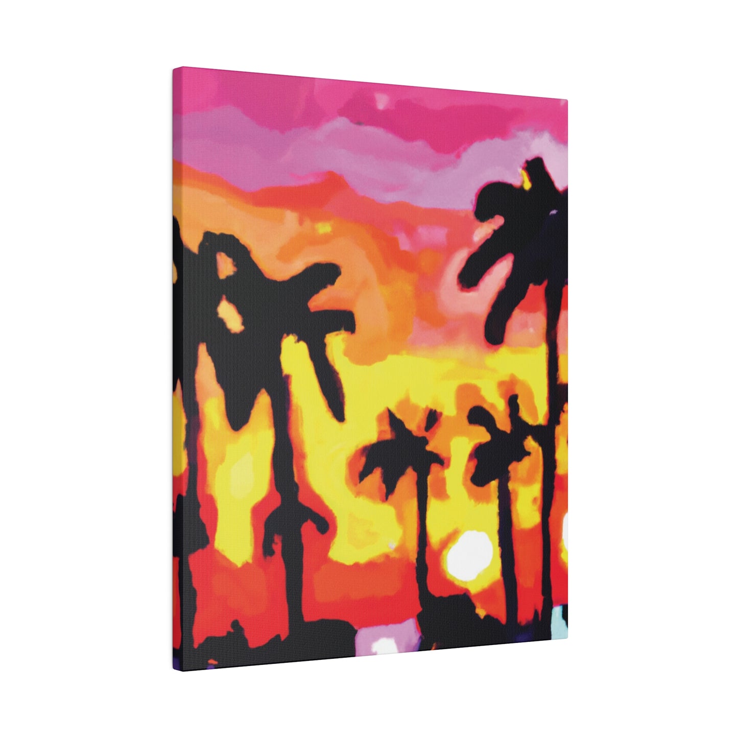 7893K - Miami Beach Sunset Painting Print | Miami | Beach | Sunset | Poster | Home Decor | Wall Art | Canvas