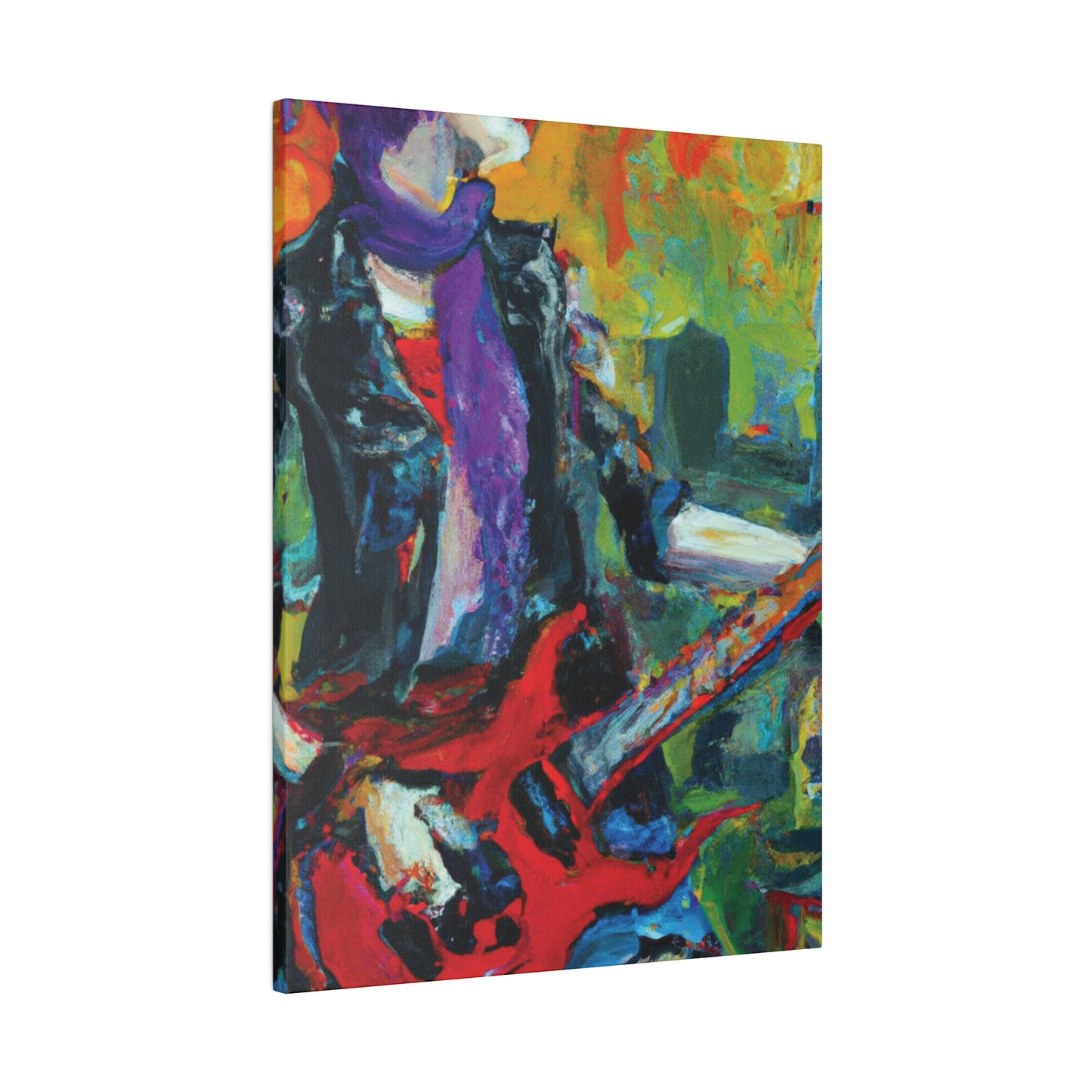 9823K - Rockstar Oil Painting Style Print | Poster | Home Decor | Wall Art | Music Art | Canvas