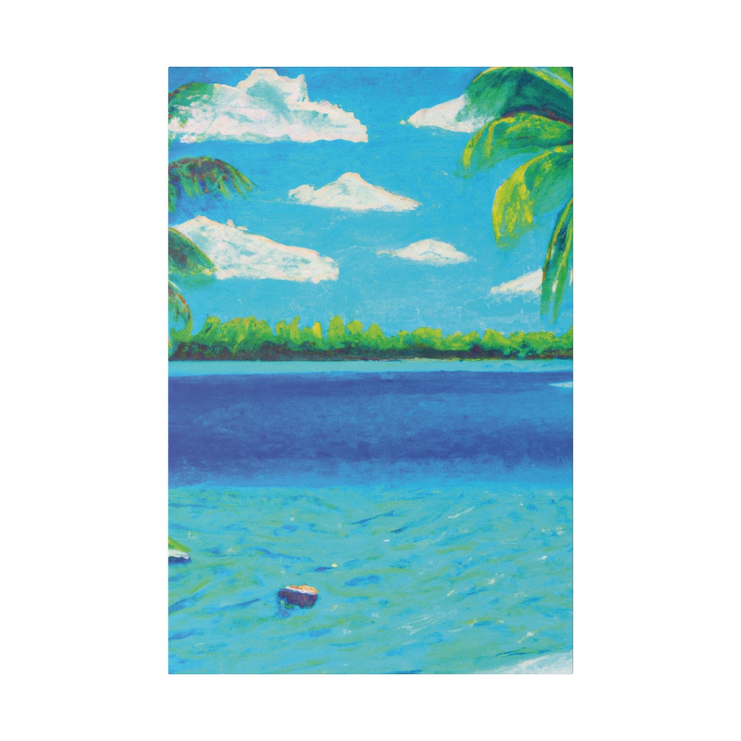 4513K - Bahamas Ocean Painting Print | Bahamas | Ocean | Beach | Poster | Home Decor | Wall Art | Canvas