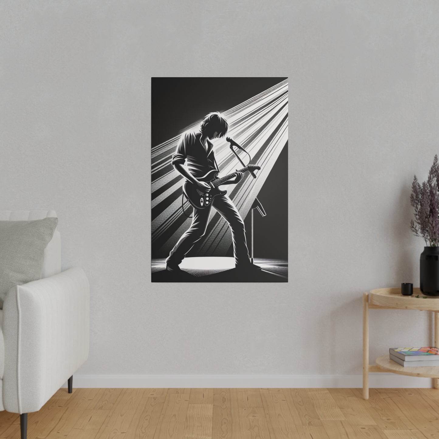 6832K - music art work, rockstar gifts, musician gift ideas, guitar art work, guitar artwork, guitar wall art canvas, playing guitar, decor